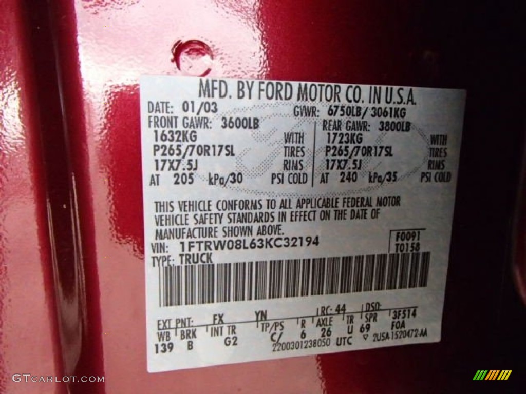 2003 F150 XLT SuperCrew 4x4 - Toreador Red Metallic / Medium Graphite Grey photo #15
