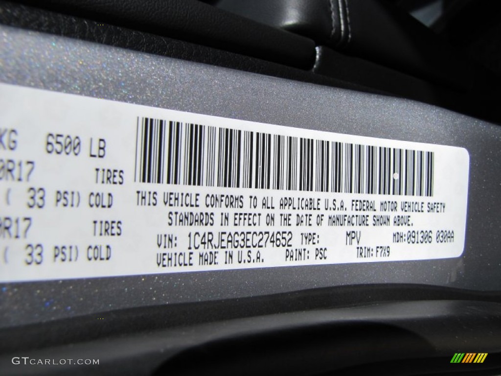 2014 300 Color Code PSC for Billet Silver Metallic Photo #87715734