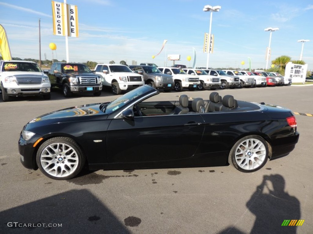 2007 3 Series 328i Convertible - Black Sapphire Metallic / Black photo #3