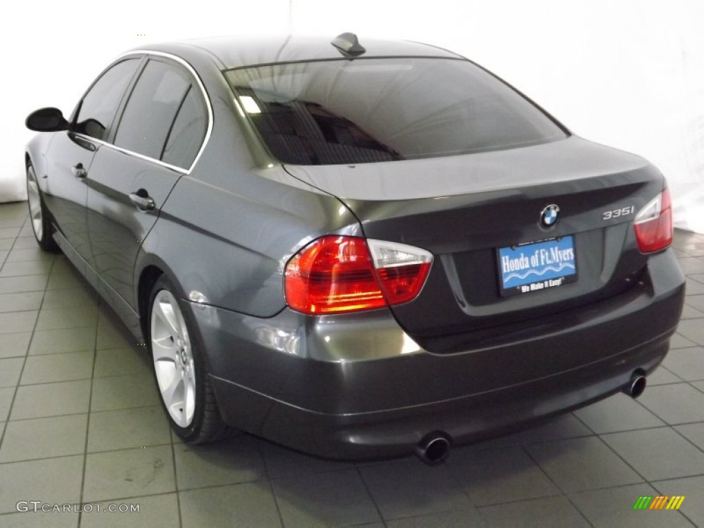 2008 3 Series 335i Sedan - Sparkling Graphite Metallic / Black photo #6