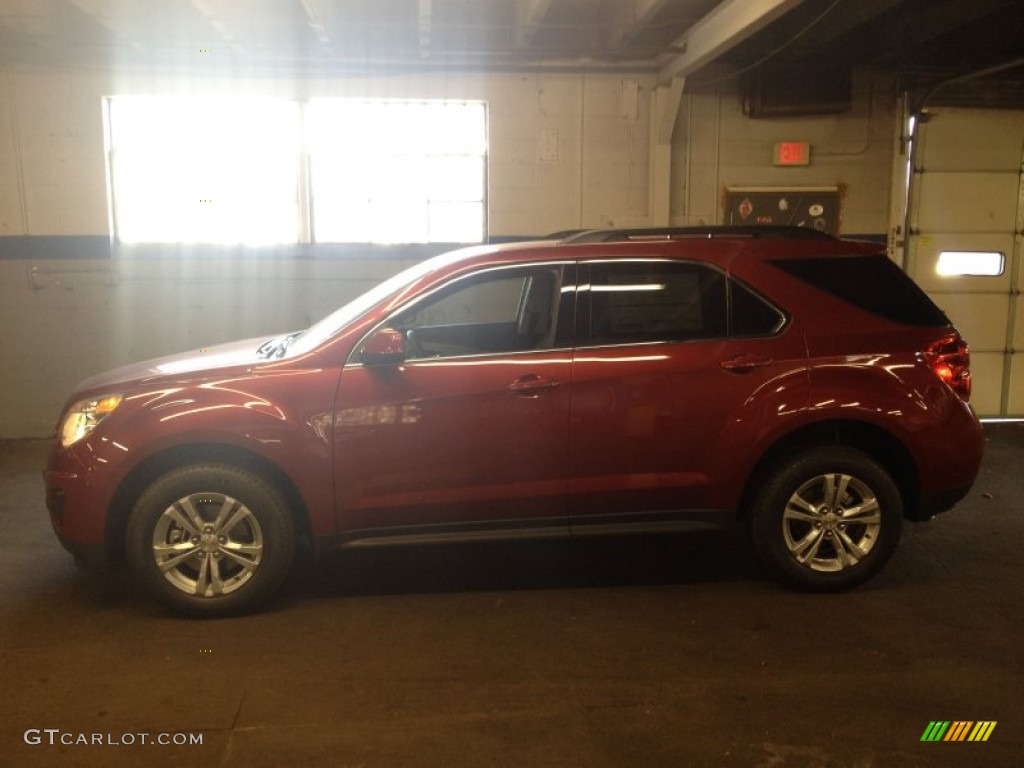 2014 Equinox LT AWD - Crystal Red Tintcoat / Light Titanium/Jet Black photo #3