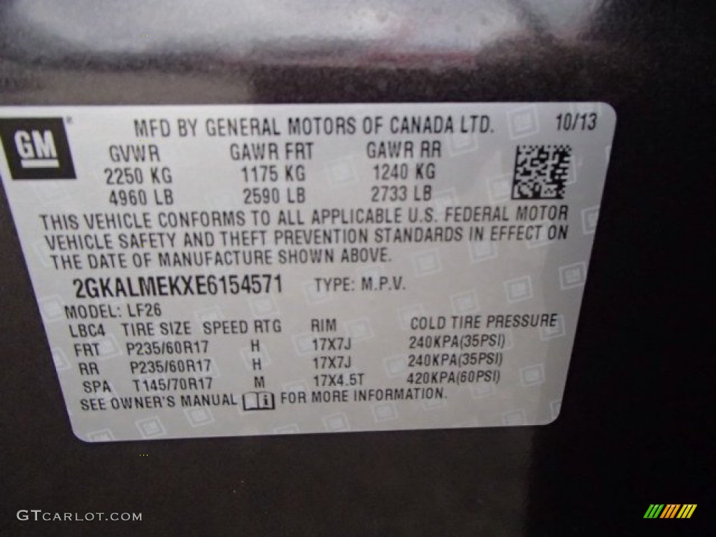 2014 Terrain SLE - Iridium Metallic / Jet Black photo #20