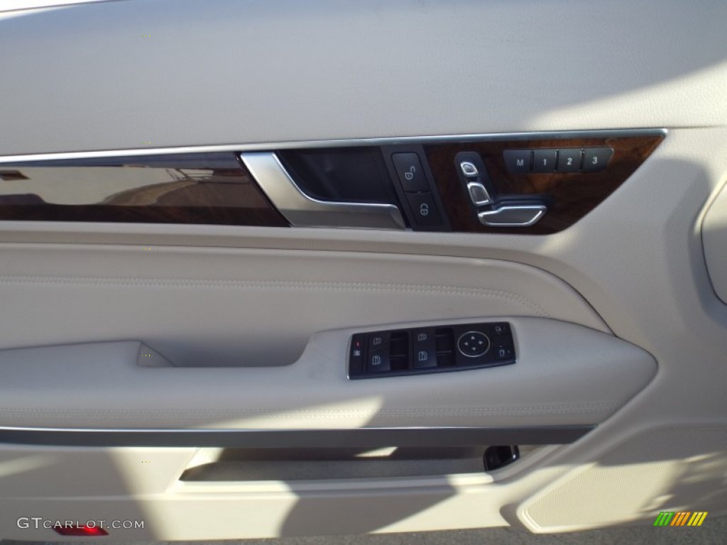 2014 E 350 Coupe - Diamond White Metallic / Silk Beige/Espresso Brown photo #6