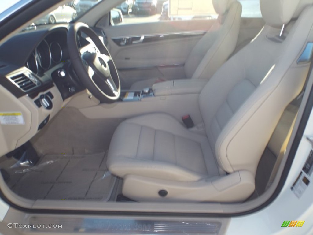 2014 E 350 Coupe - Diamond White Metallic / Silk Beige/Espresso Brown photo #7