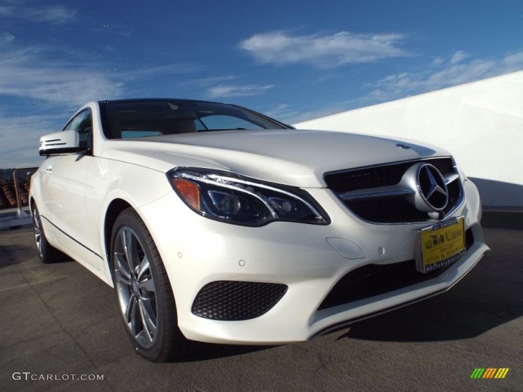 2014 E 350 Coupe - Diamond White Metallic / Silk Beige/Espresso Brown photo #11