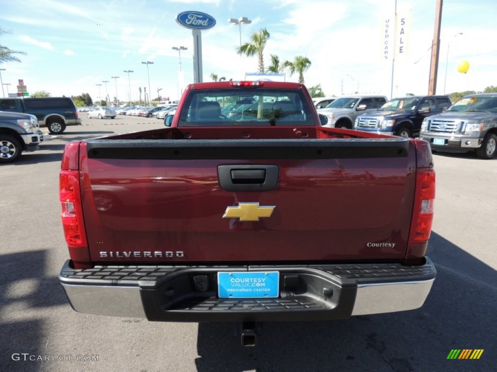 2013 Silverado 1500 Work Truck Regular Cab - Deep Ruby Metallic / Dark Titanium photo #3