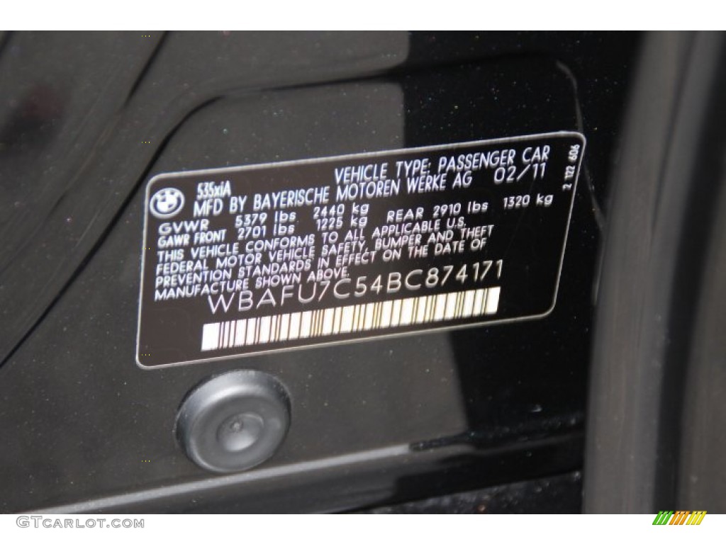 2011 5 Series 535i xDrive Sedan - Black Sapphire Metallic / Cinnamon Brown photo #33