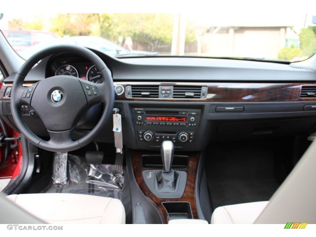 2011 BMW 3 Series 328i xDrive Sedan Oyster/Black Dakota Leather Dashboard Photo #87722316