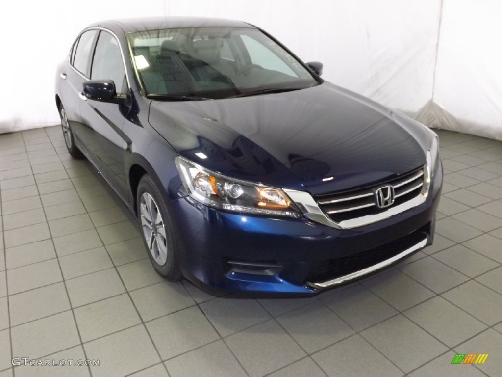 2014 Accord LX Sedan - Obsidian Blue Pearl / Gray photo #1