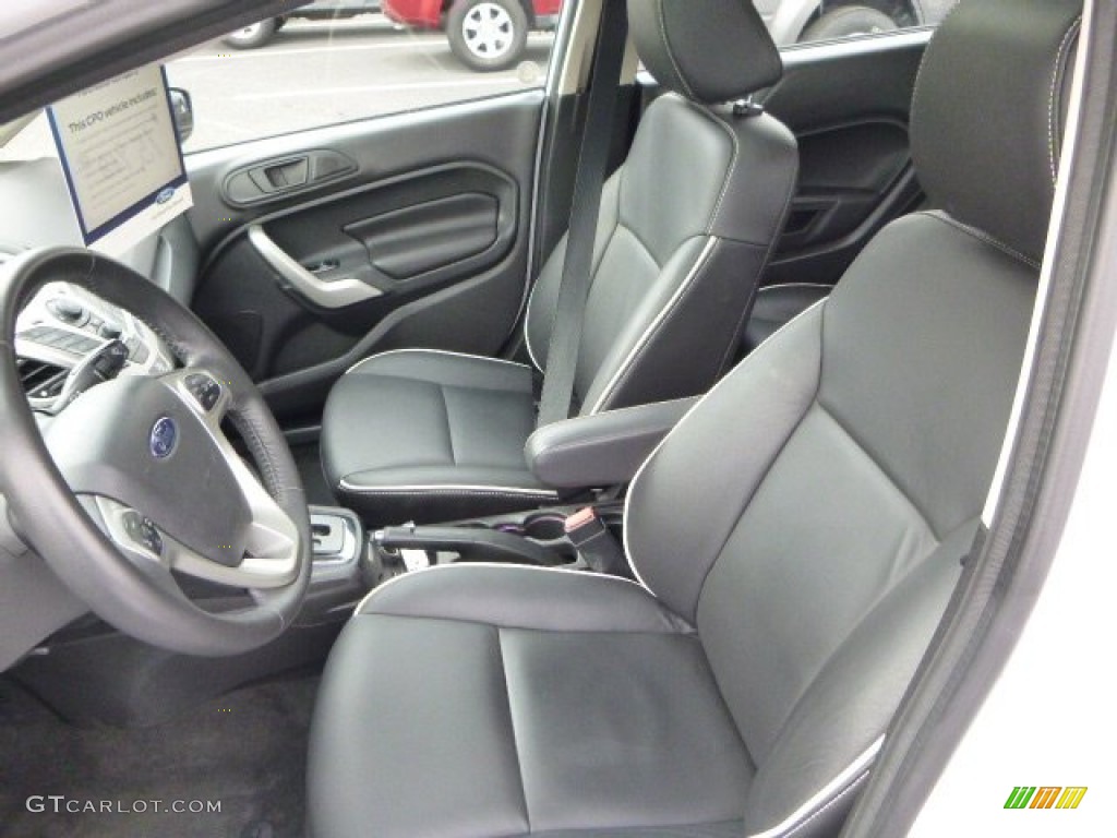 2013 Fiesta Titanium Hatchback - Oxford White / Charcoal Black Leather photo #7
