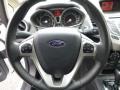 Charcoal Black Leather 2013 Ford Fiesta Titanium Hatchback Steering Wheel