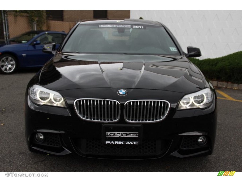 2011 5 Series 550i xDrive Sedan - Jet Black / Black photo #8