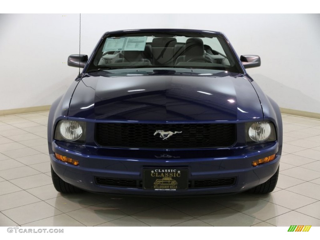 2007 Mustang V6 Premium Convertible - Vista Blue Metallic / Black/Dove Accent photo #3