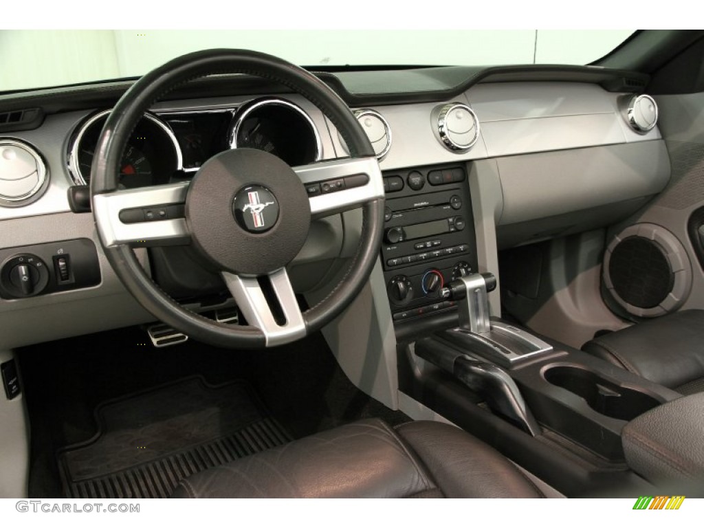2007 Mustang V6 Premium Convertible - Vista Blue Metallic / Black/Dove Accent photo #8