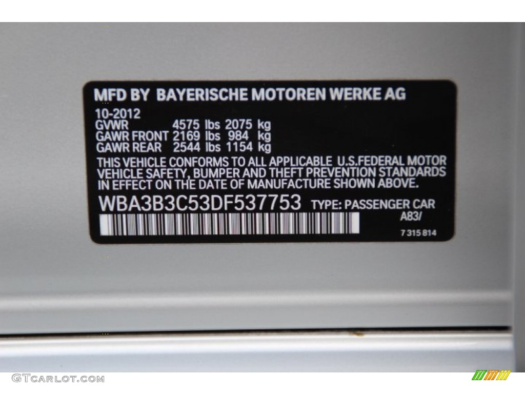 2013 3 Series 328i xDrive Sedan - Glacier Silver Metallic / Black photo #33