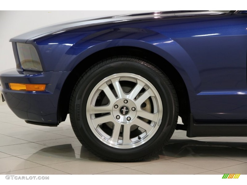 2007 Mustang V6 Premium Convertible - Vista Blue Metallic / Black/Dove Accent photo #21