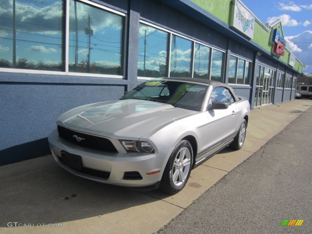 2010 Mustang V6 Premium Convertible - Sterling Grey Metallic / Charcoal Black photo #1