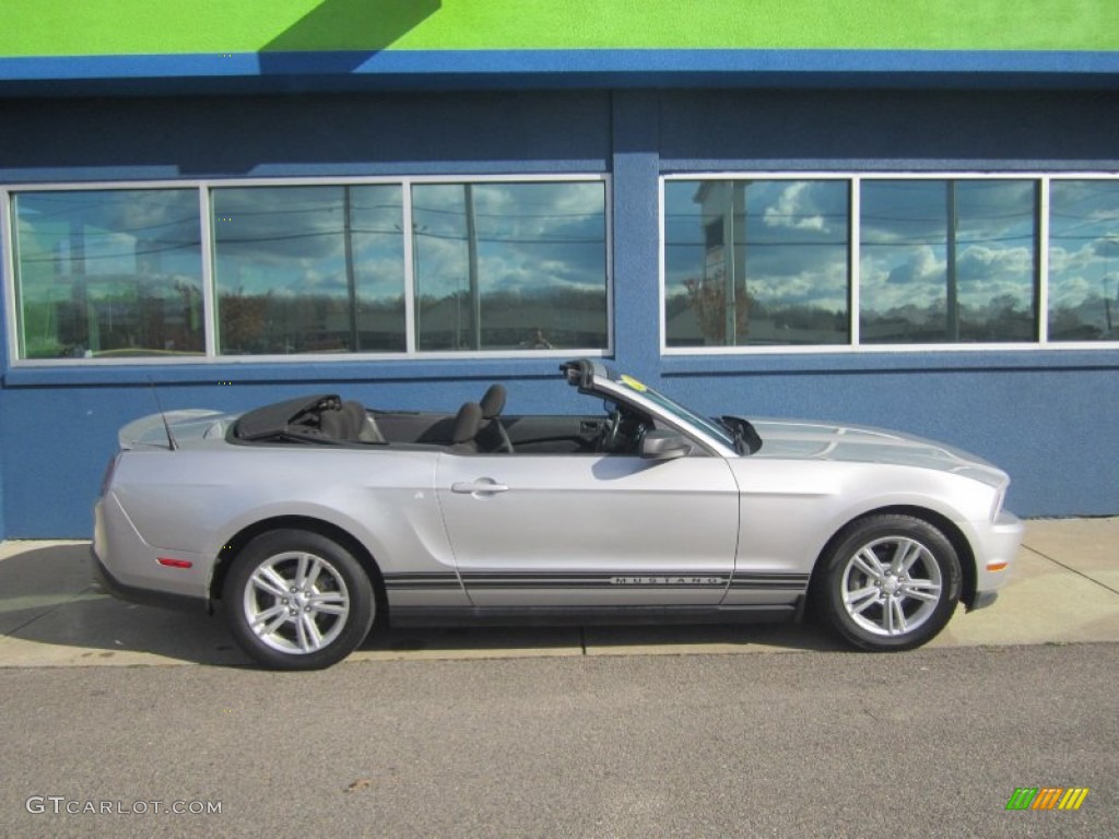 2010 Mustang V6 Premium Convertible - Sterling Grey Metallic / Charcoal Black photo #6