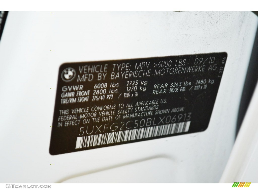 2011 X6 xDrive35i - Alpine White / Black photo #11