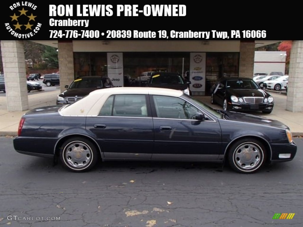 2001 DeVille DHS Sedan - Midnight Blue / Neutral Shale photo #1