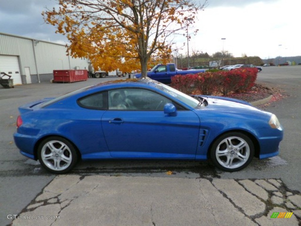 2005 Tiburon GT - Moonlit Blue / Black/Red photo #8