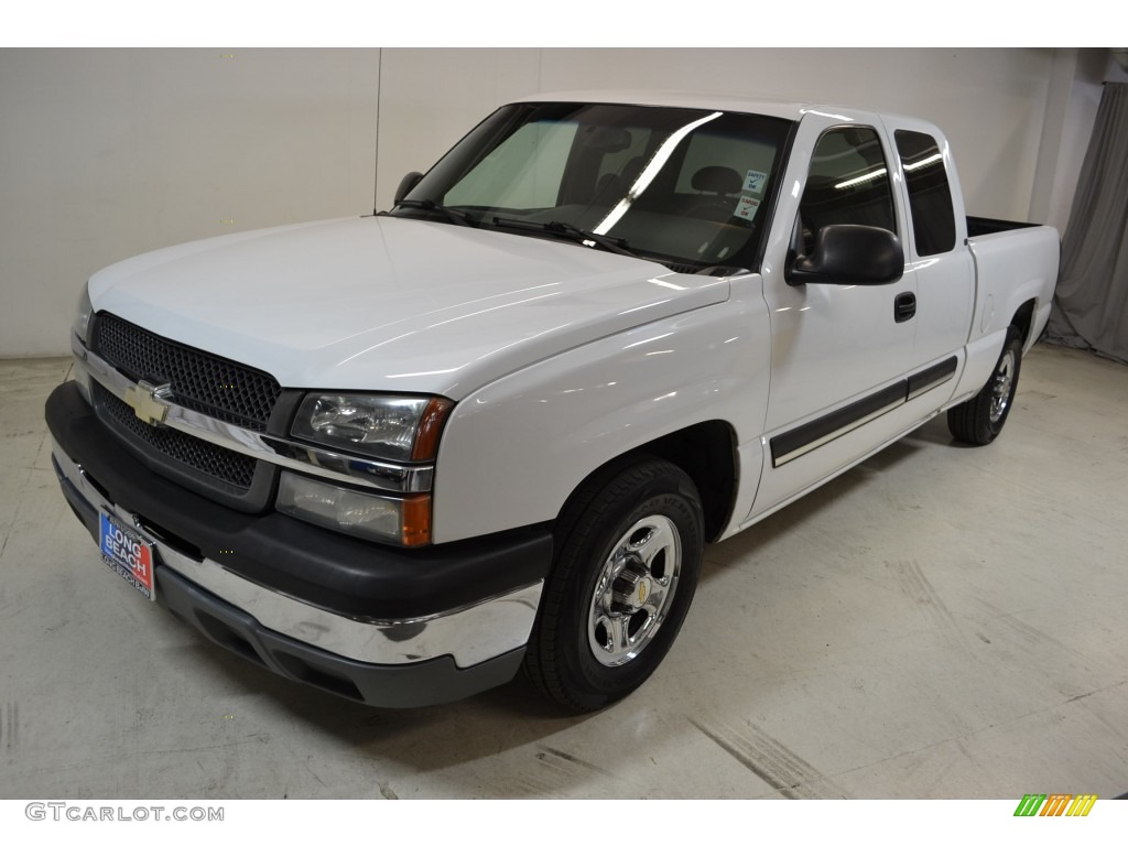 2004 Silverado 1500 Work Truck Extended Cab - Summit White / Dark Charcoal photo #8