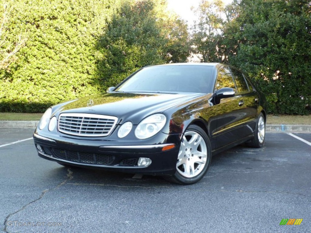 2003 E 500 Sedan - Black / Charcoal photo #1