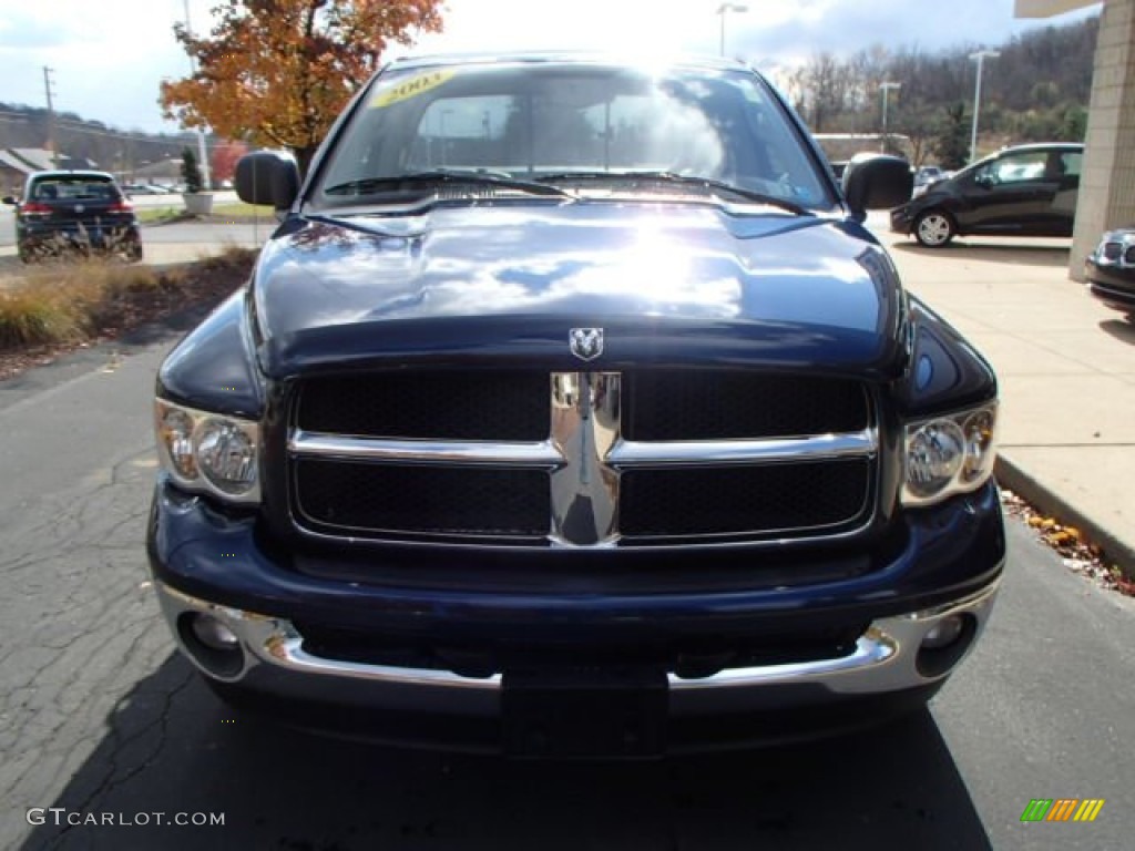 2003 Ram 1500 Laramie Regular Cab 4x4 - Patriot Blue Pearl / Taupe photo #3