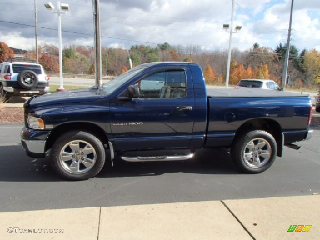2003 Ram 1500 Laramie Regular Cab 4x4 - Patriot Blue Pearl / Taupe photo #5