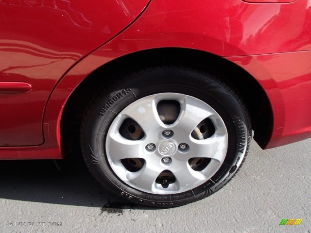 2009 Spectra EX Sedan - Spicy Red Metallic / Beige photo #9