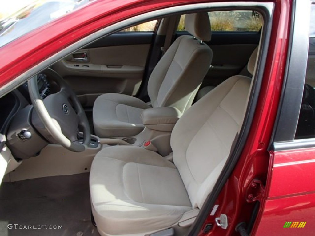 2009 Spectra EX Sedan - Spicy Red Metallic / Beige photo #10
