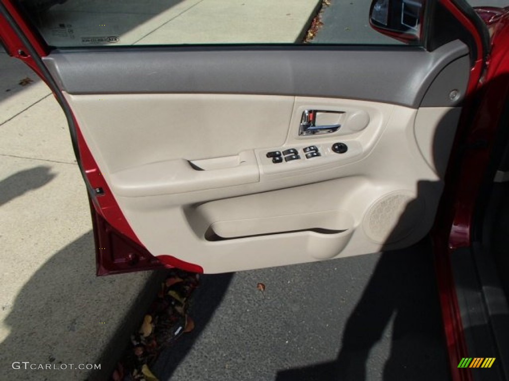 2009 Spectra EX Sedan - Spicy Red Metallic / Beige photo #11