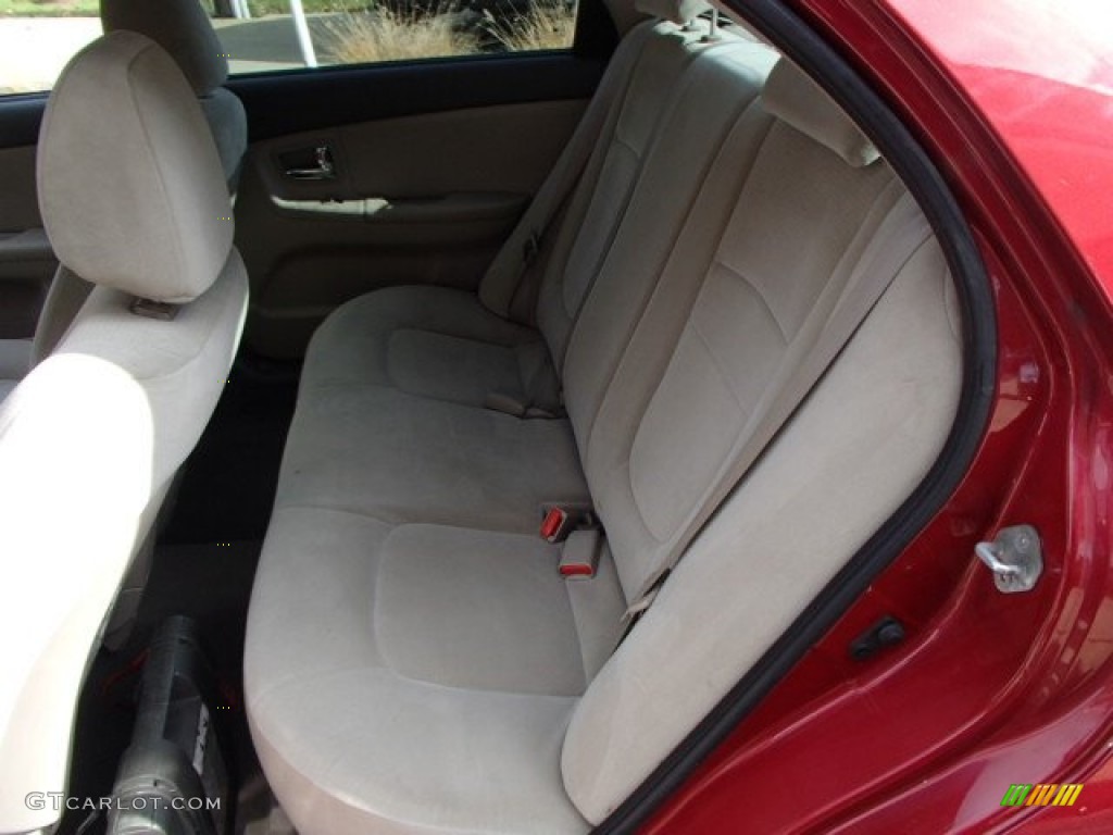 2009 Spectra EX Sedan - Spicy Red Metallic / Beige photo #12