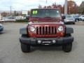 2009 Red Rock Crystal Pearl Jeep Wrangler Unlimited Rubicon 4x4  photo #2