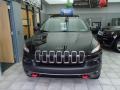 2014 Brilliant Black Crystal Pearl Jeep Cherokee Trailhawk 4x4  photo #3