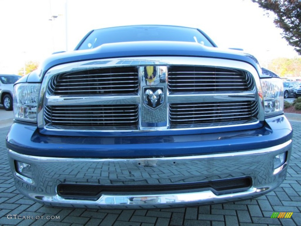 2011 Ram 1500 Big Horn Quad Cab - Deep Water Blue Pearl / Dark Slate Gray/Medium Graystone photo #8