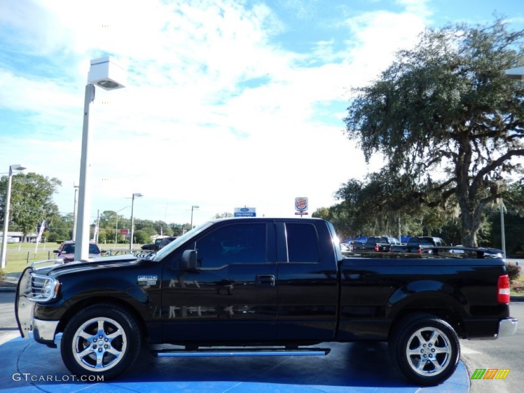 2005 F150 XLT SuperCab - Black / Medium Flint/Dark Flint Grey photo #2