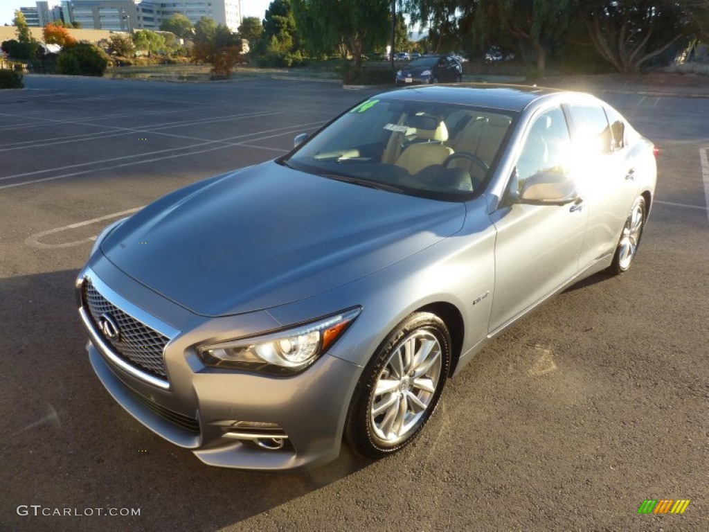 Hagane Blue 2014 Infiniti Q 50 Hybrid Premium Exterior Photo #87735234