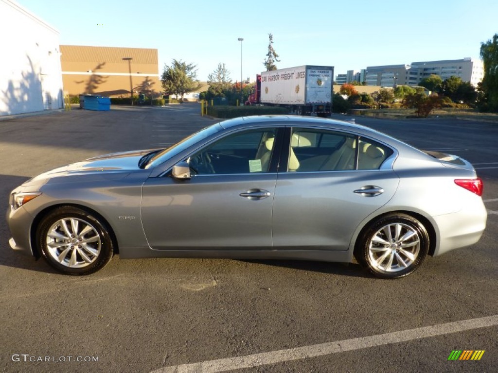 Hagane Blue 2014 Infiniti Q 50 Hybrid Premium Exterior Photo #87735363