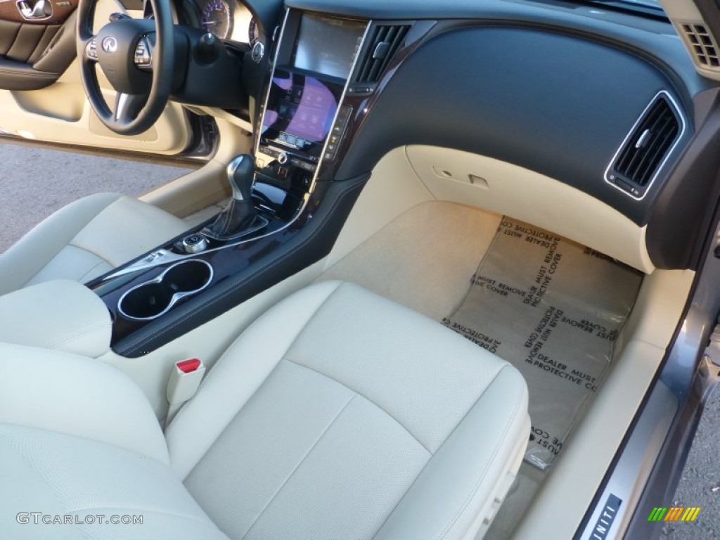 2014 Infiniti Q 50 Hybrid Premium Wheat Dashboard Photo #87735621