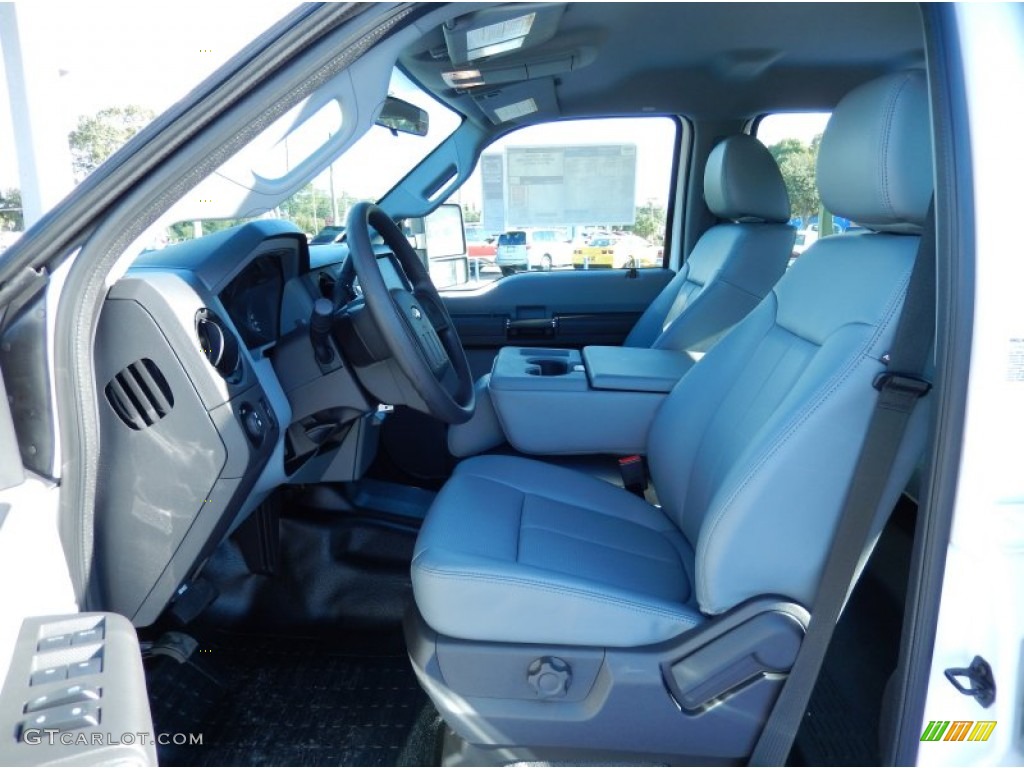 2014 F350 Super Duty XL Crew Cab Dually - Oxford White / Steel photo #6