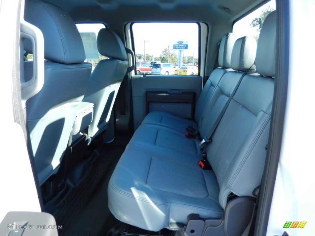 2014 F350 Super Duty XL Crew Cab Dually - Oxford White / Steel photo #7