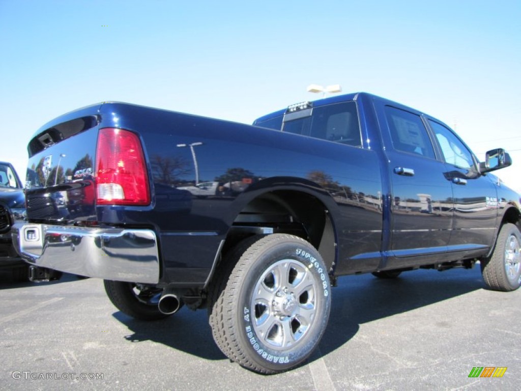 2014 2500 Big Horn Crew Cab 4x4 - True Blue Pearl Coat / Black/Diesel Gray photo #3