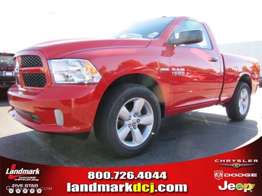 2014 1500 Express Regular Cab - Flame Red / Black/Diesel Gray photo #1