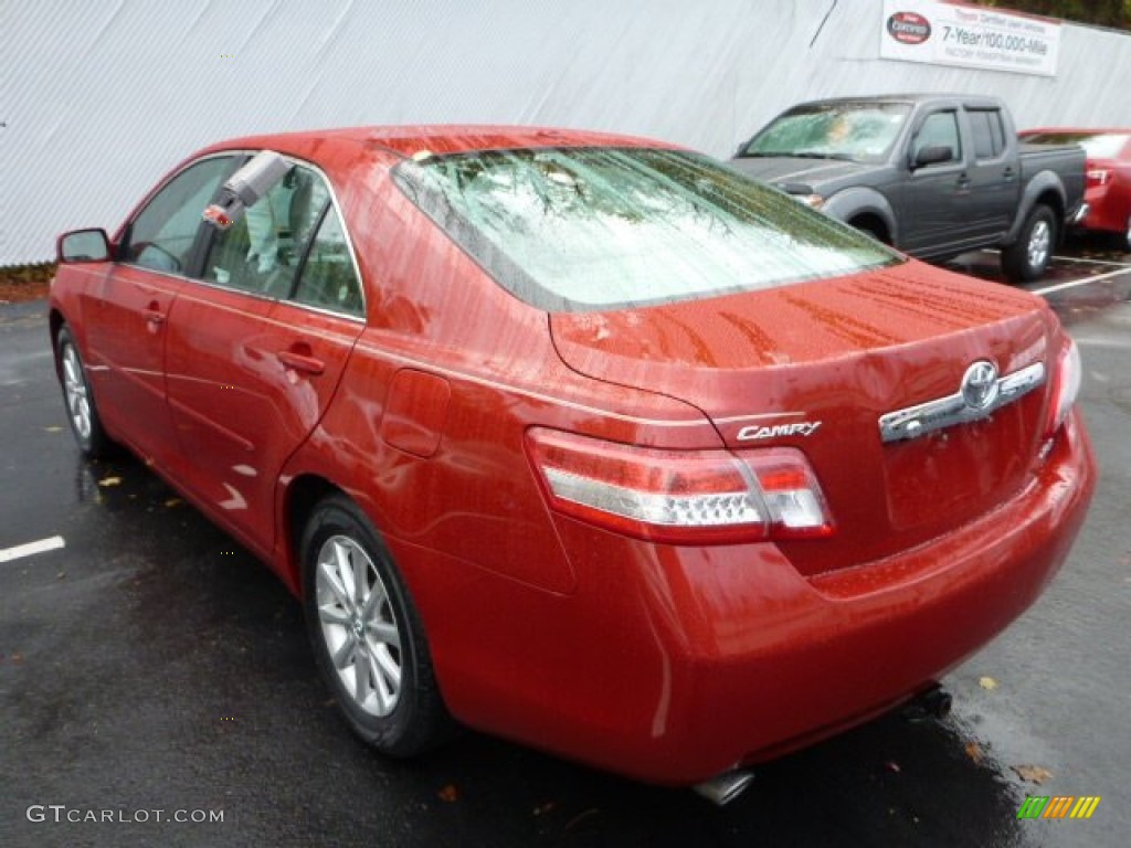 2011 Camry XLE V6 - Barcelona Red Metallic / Bisque photo #13
