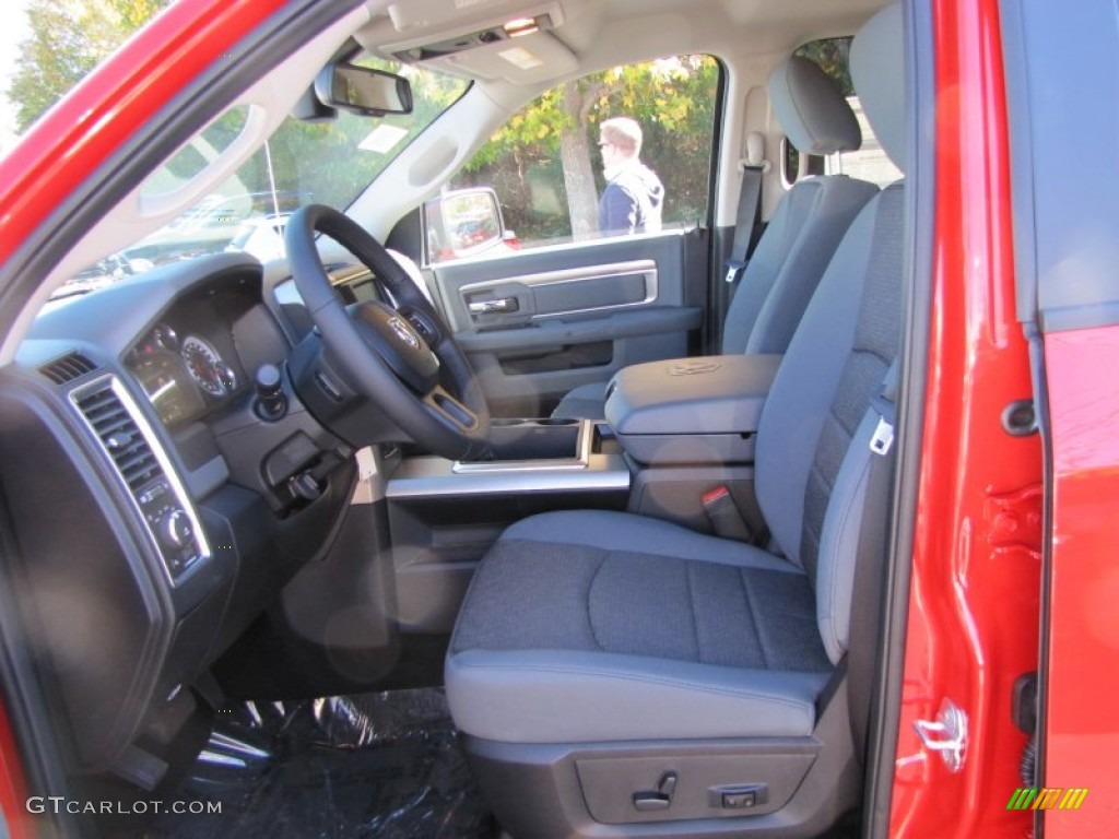 2014 1500 Outdoorsman Crew Cab 4x4 - Flame Red / Black/Diesel Gray photo #6