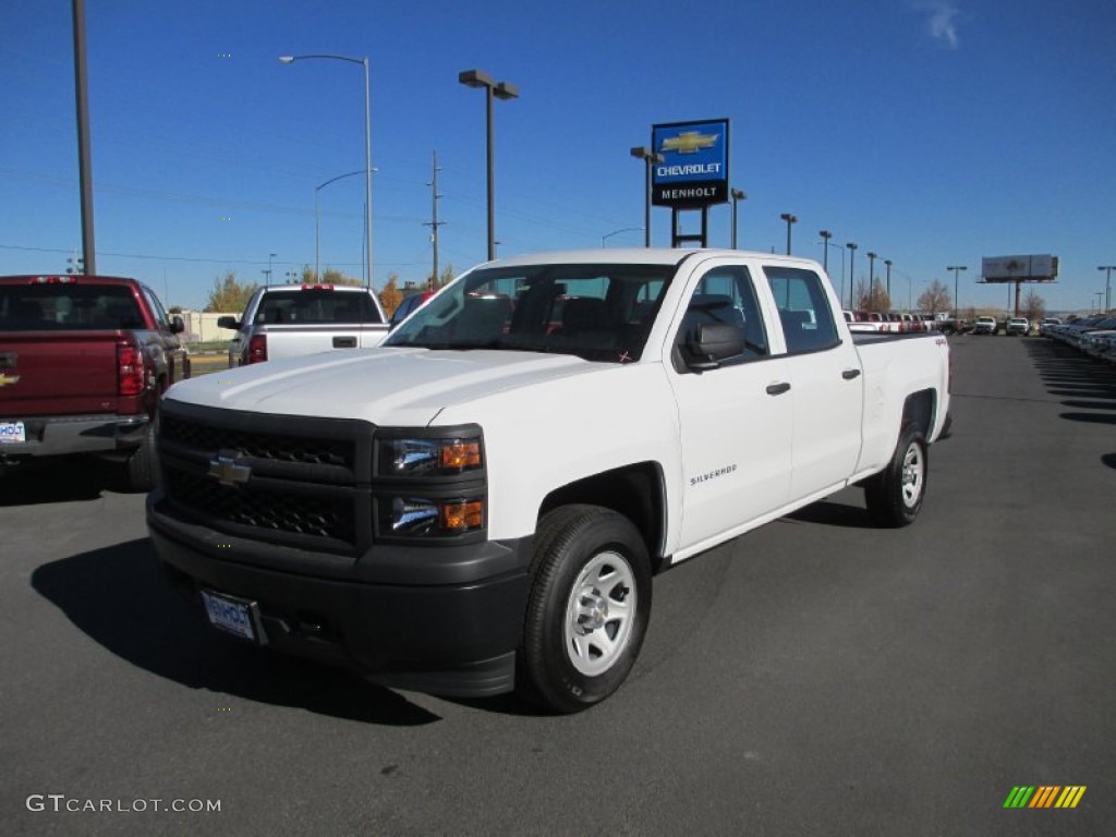 2014 Silverado 1500 WT Crew Cab 4x4 - Summit White / Jet Black/Dark Ash photo #2