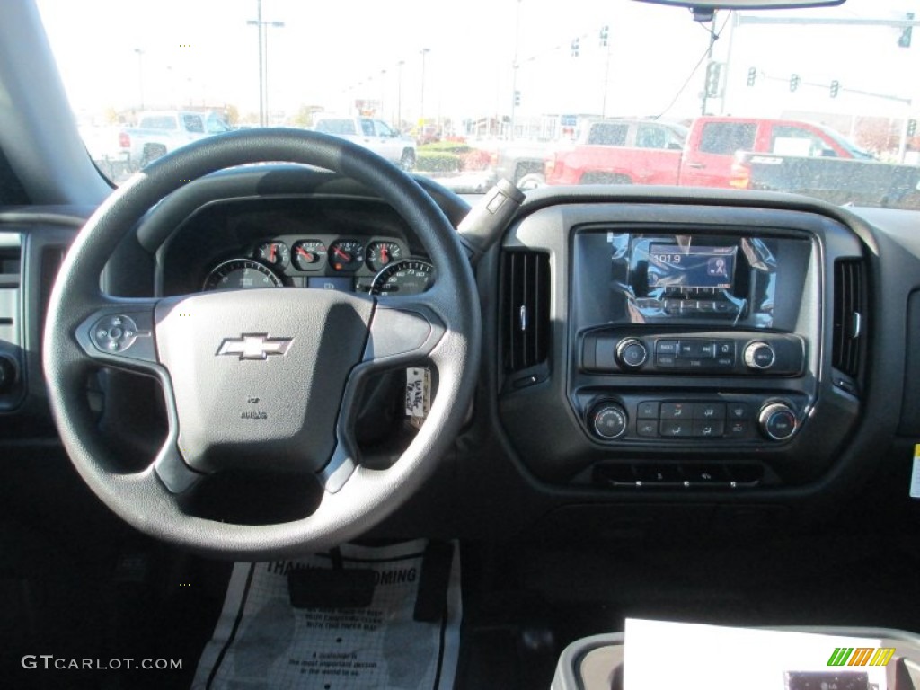 2014 Chevrolet Silverado 1500 WT Crew Cab 4x4 Jet Black/Dark Ash Dashboard Photo #87738372