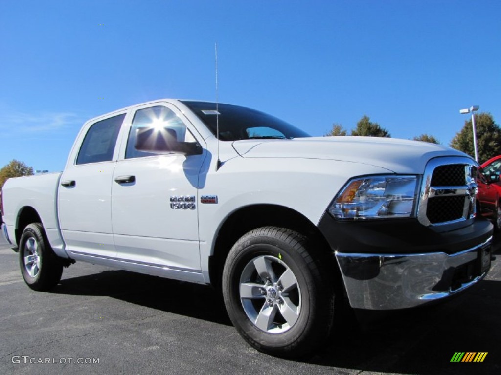 2014 1500 Tradesman Crew Cab 4x4 - Bright White / Black/Diesel Gray photo #4