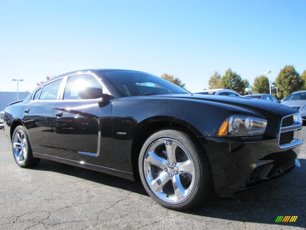 2014 Charger R/T Max - Pitch Black / Black photo #4